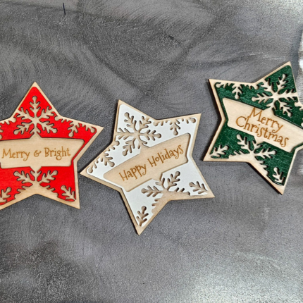 Wooden Christmas Magnets