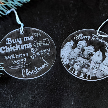 Funny Chicken Ornaments Set