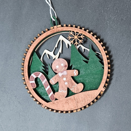 Layered Gingerbread Man Ornament