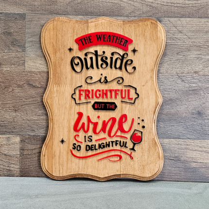 Festive Winter Wine Sign