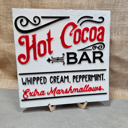 Vintage-Style Hot Cocoa Bar Sign